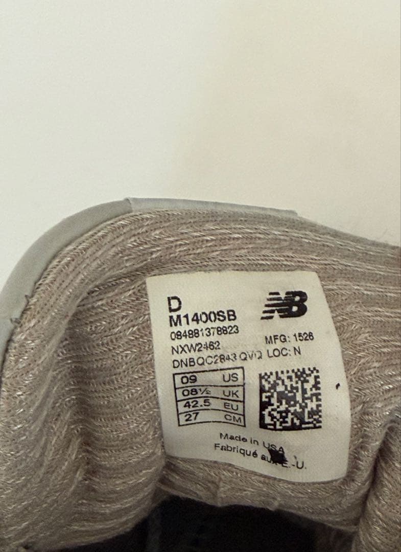 靴 NEW BALANCE M1400 SB MADE IN USA