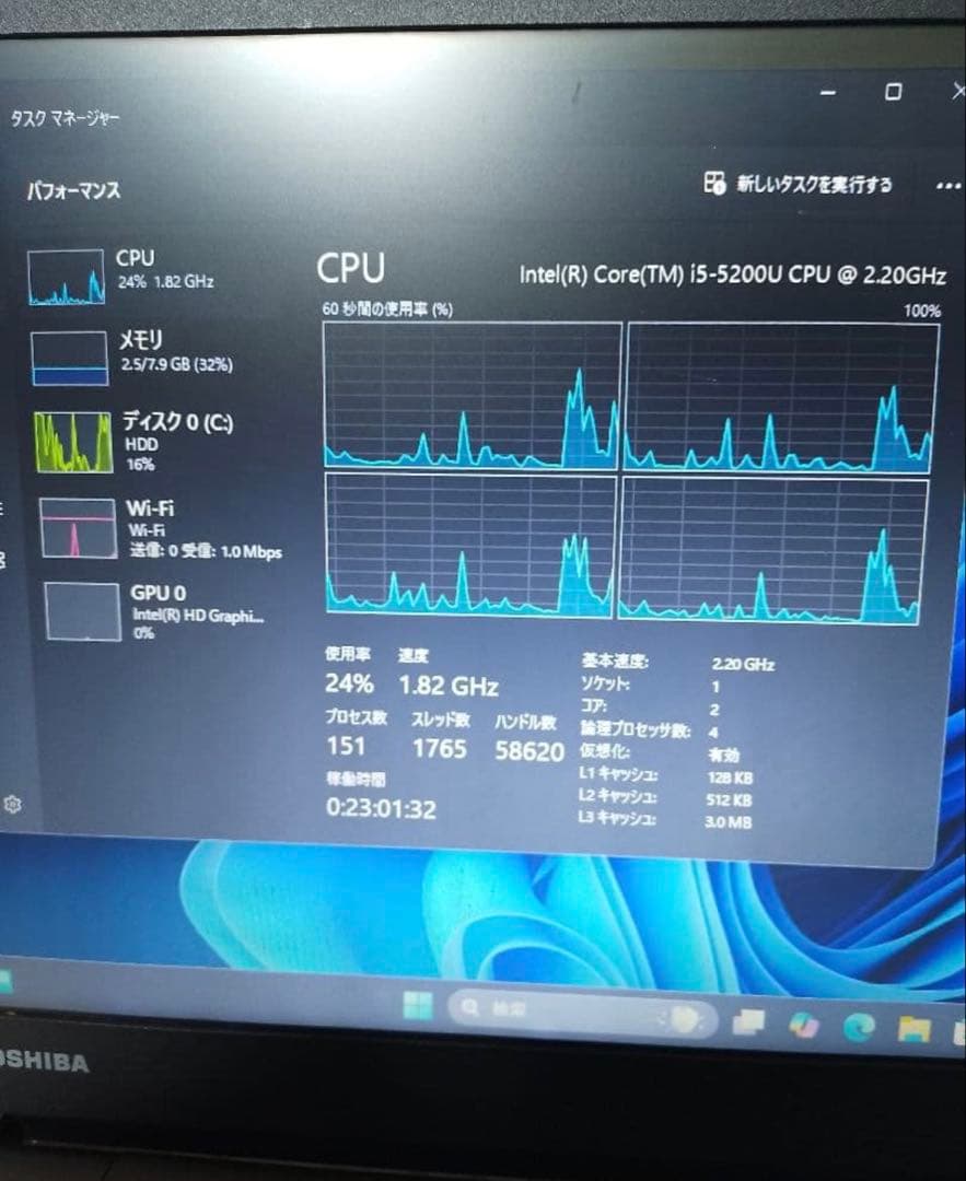 Windowsノート本体 TOSHIBA DynaBook B35/R Windows11Pro