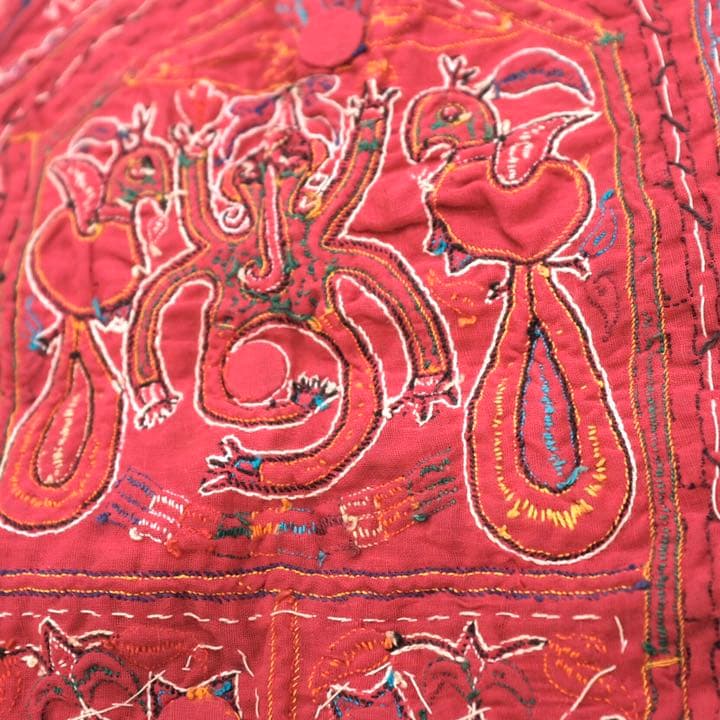 一点物・ヒンドゥ教 民族刺繍 ガネーシャ 壁掛け