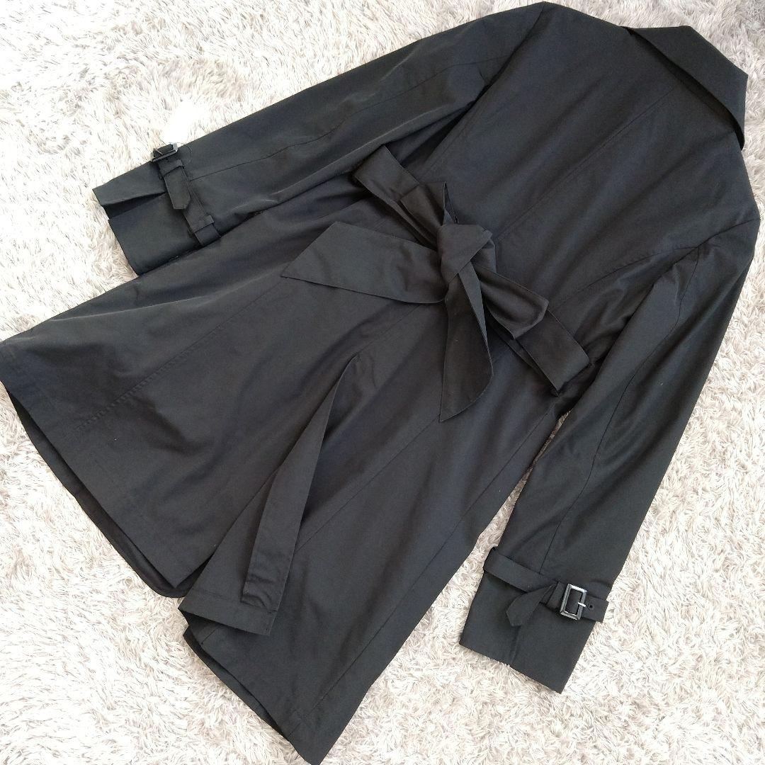 新品　パーソンズ　青山　ブラック トレンチコート ダブルボタン　L