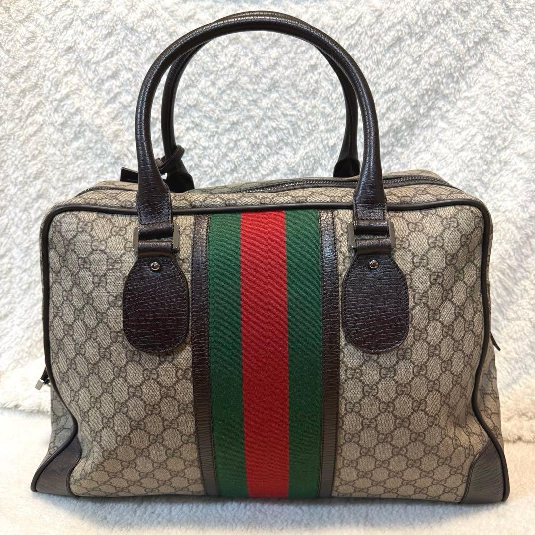 Gucci ボストンバッグ GG柄 シェリーライン