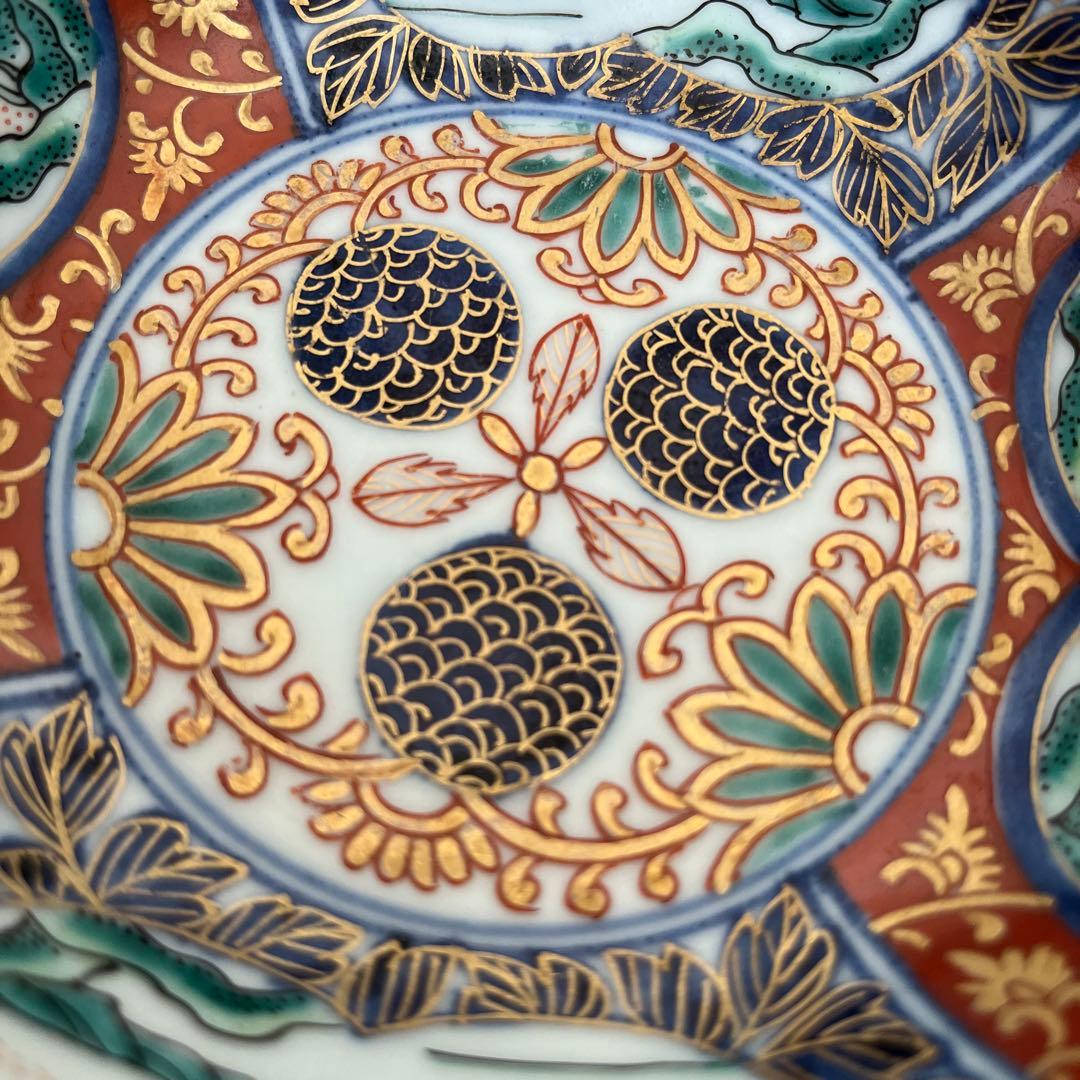 古伊万里　皿　色絵　金彩　小皿　 冨貴長春　5客セット