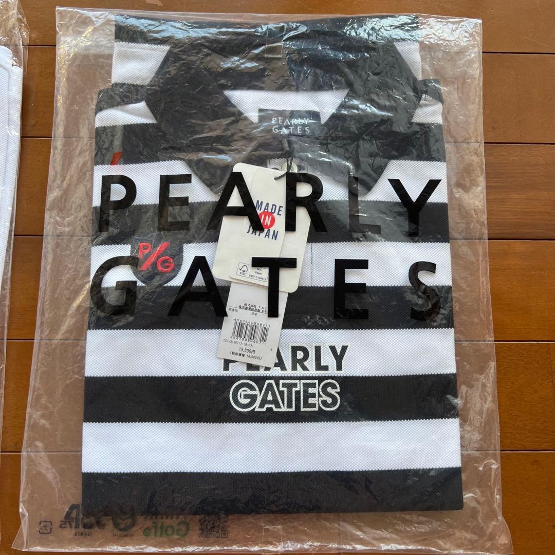 【新品】PEARLY GATES ストライプ ポロシャツ　サイズ4