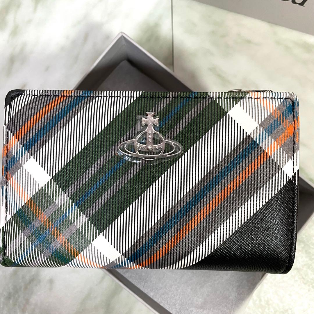 【新品】Vivienne Westwood財布レディース　マルチカラーチェック