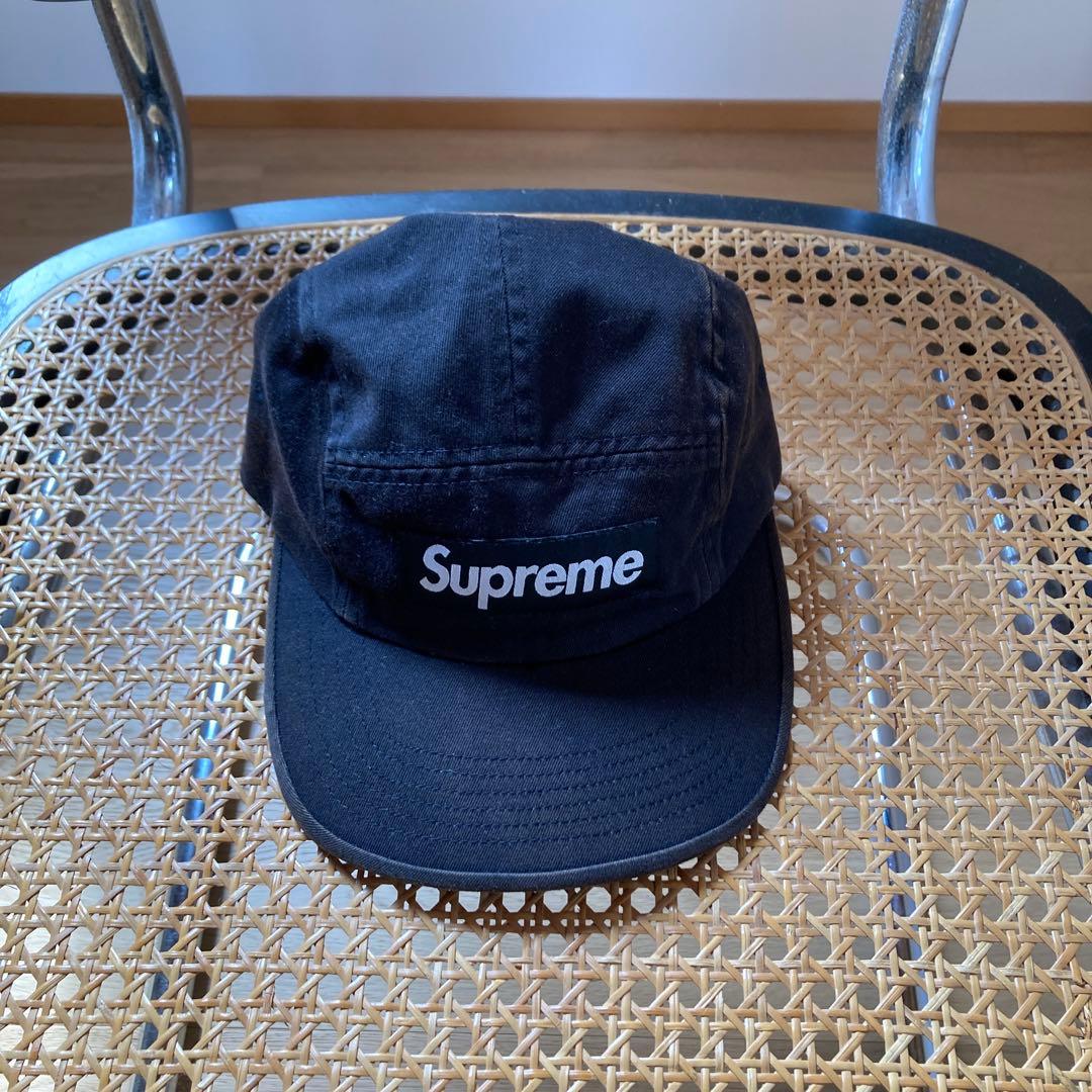 SUPREME ジェットキャップ BOXロゴ ブラック 黒 レザーストラップ