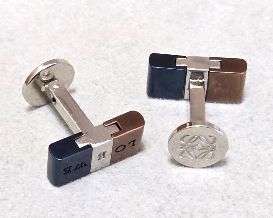 LOEWEロエベ　ヴィンテージ　アマソナ　ロゴ　コンビカフス　42750