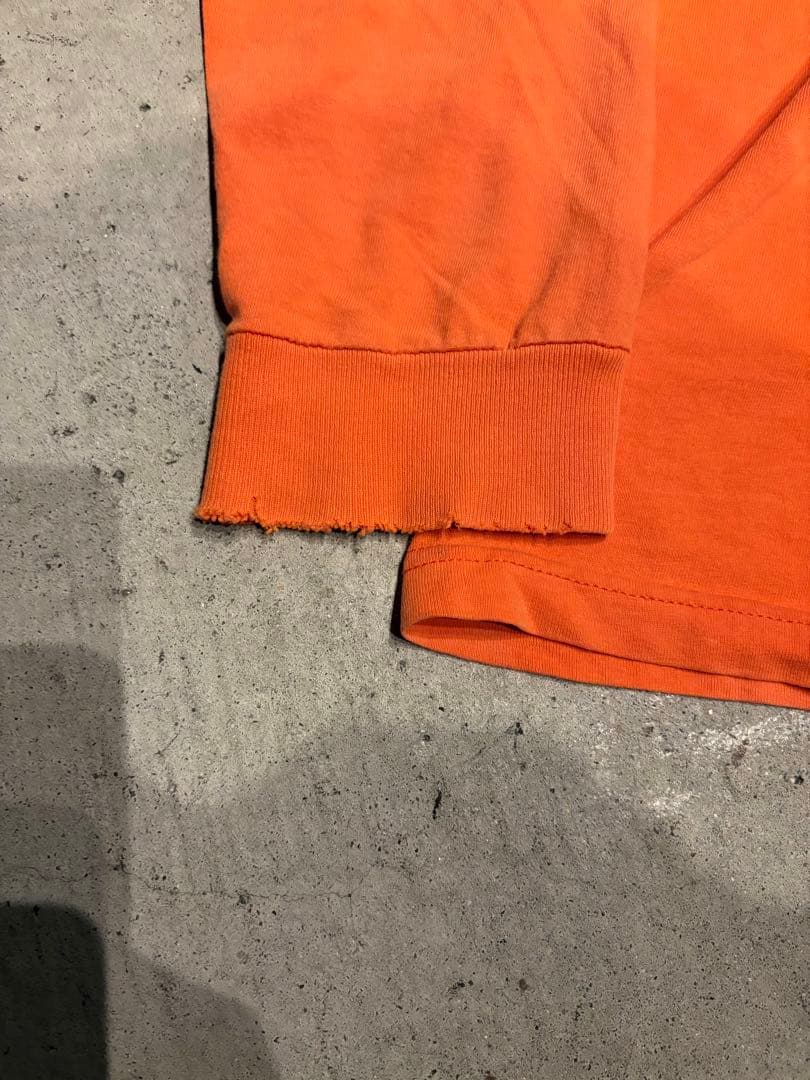90s 00s Chrome hearts フェード オレンジ ロンt ボロ