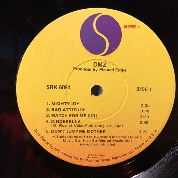 洋楽 DMZ US sire original PRESSING promo LP