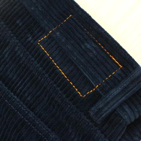 ◇美品 HERMES ネイビー コーデュロイパンツ 厚手 メンズ