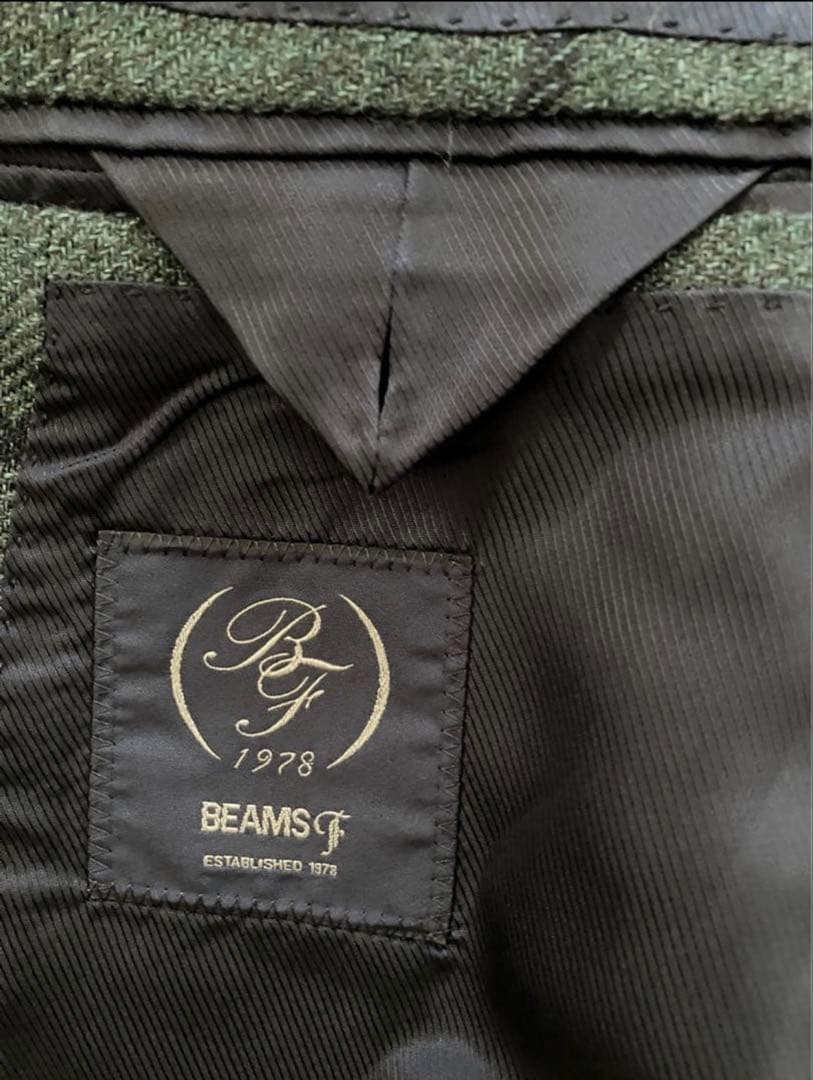 BEAMS F /リネンウール ウインドウペーン ジャケット