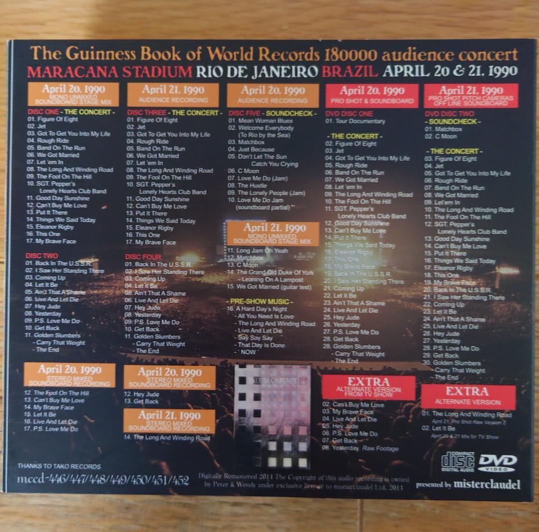 洋楽 paul mccartney GET BACK TOUR RIO1990