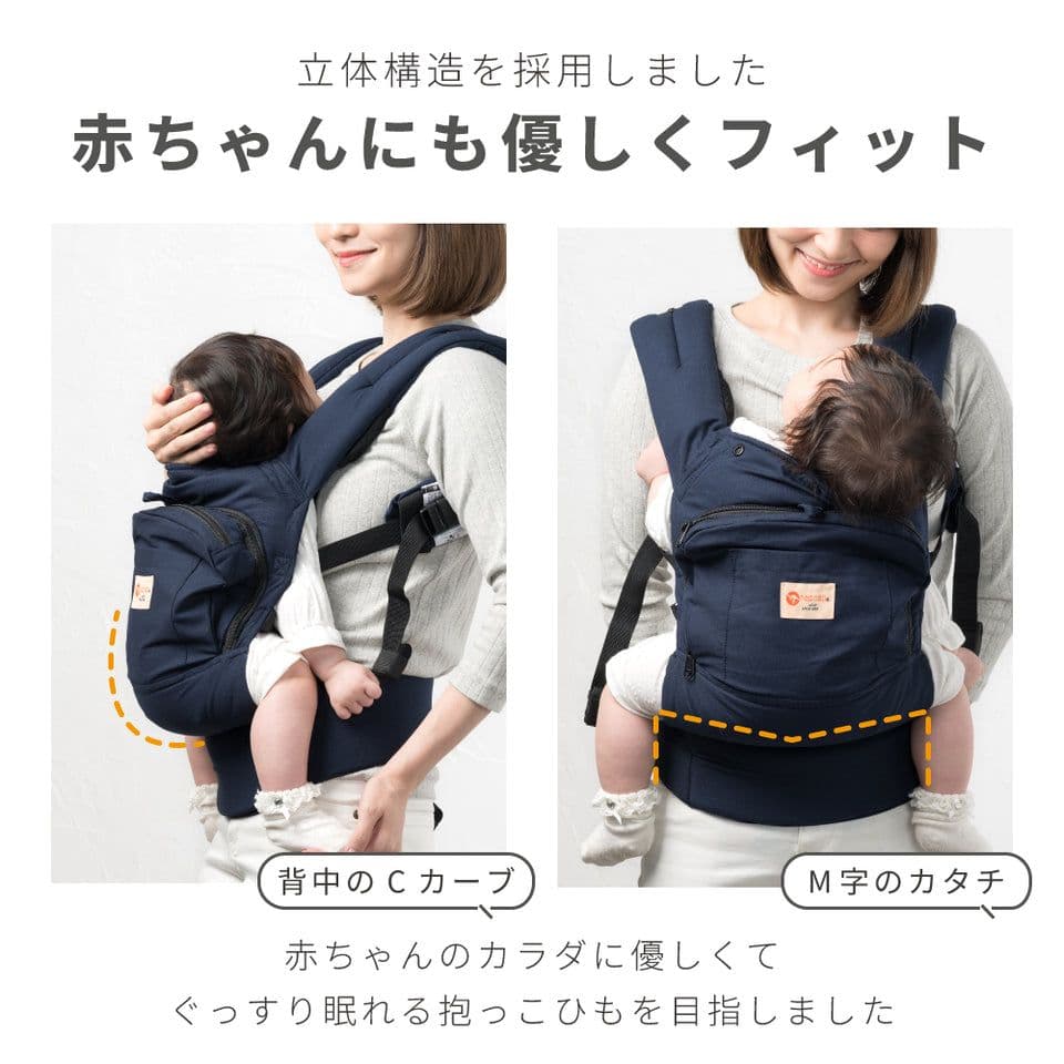 【新品未使用】napnap 抱っこ紐 BASIC ネイビー