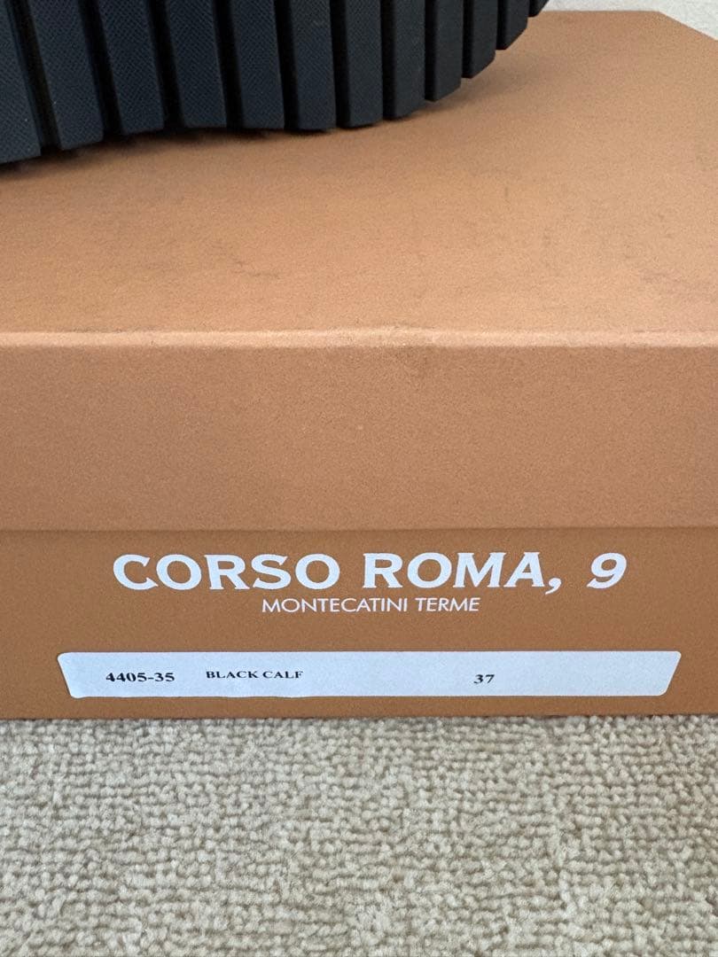 ＜CORSO ROMA 9＞レザー リブ サイドゴアブーツ　37