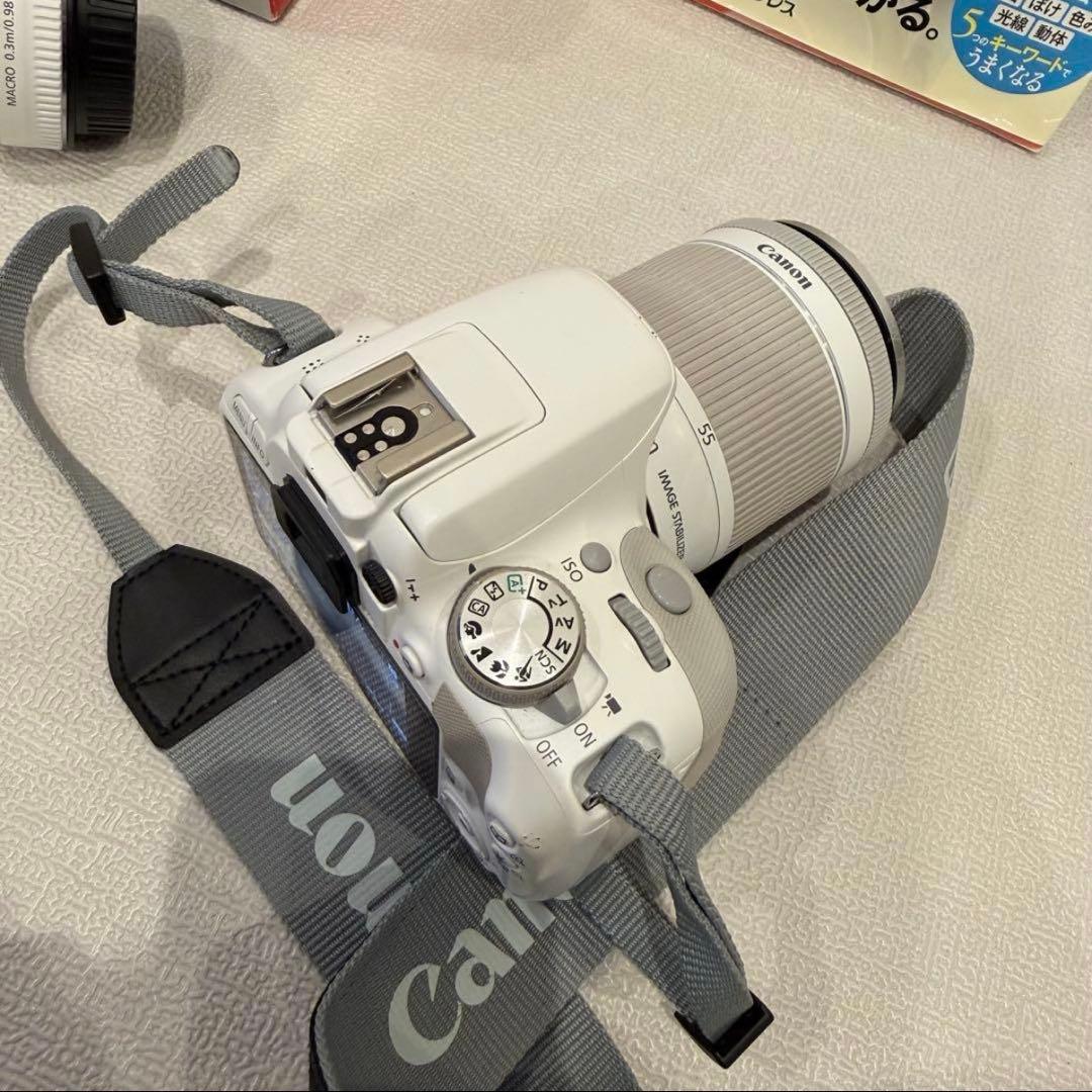 【一眼レフカメラ】Canon EOS KISS X7 ホワイト レンズ2個セット