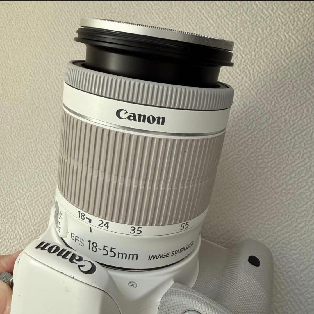 【一眼レフカメラ】Canon EOS KISS X7 ホワイト レンズ2個セット