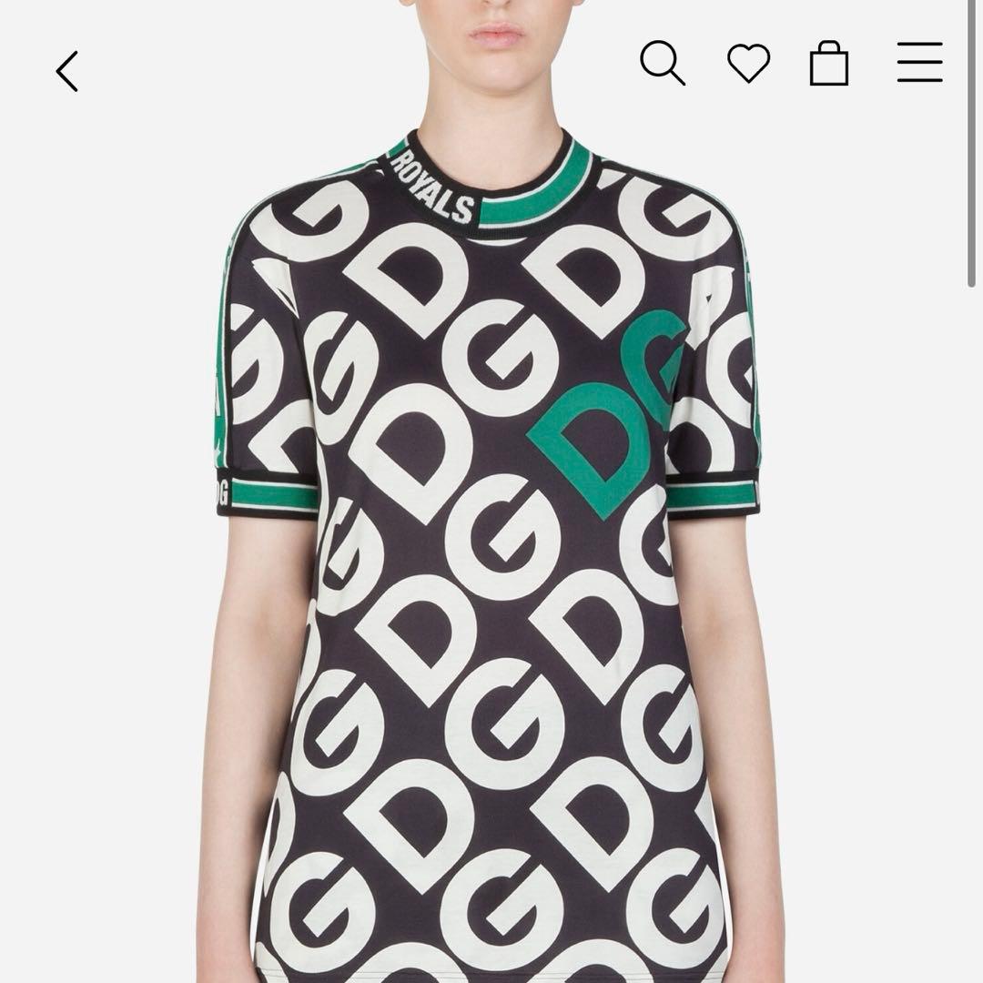 極美品★DOLCE&GABBANA★近年DGロゴ グラフィックTシャツストレッチ