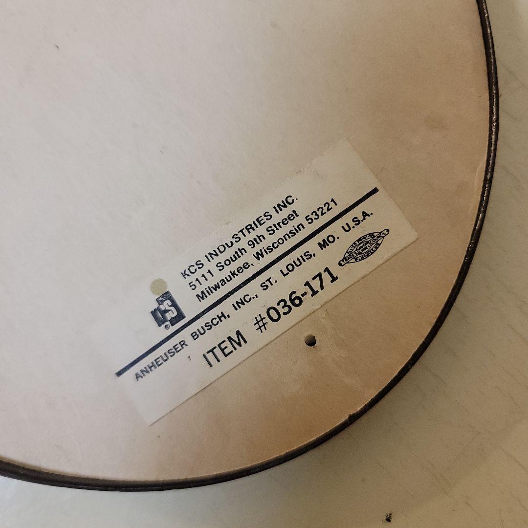 60's～70's　Budweiser 　看板　縦30.5cm　オーバル型