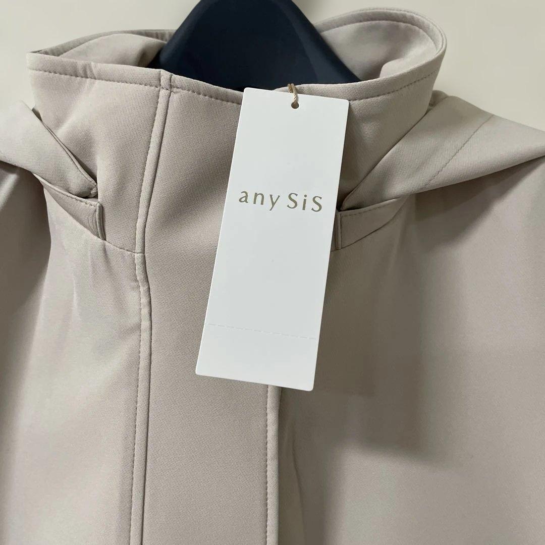 【最終価格】anySiS フード付きベージュロングコート