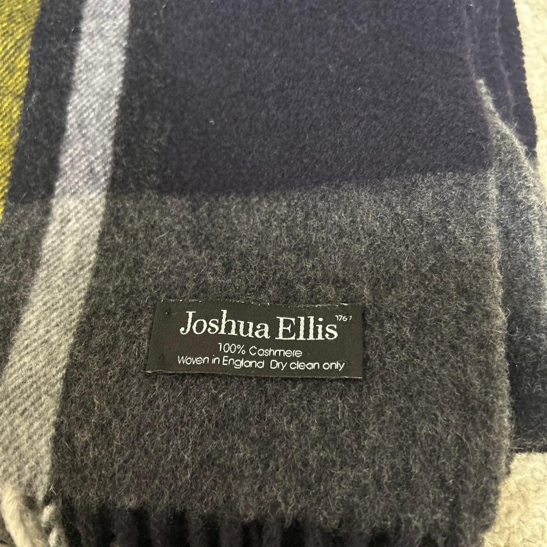 イエナ　Joshua Ellis ストール　大判　チェック柄　100%カシミヤ