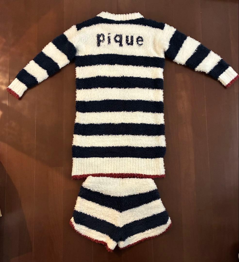 ジェラピケ pique ボーダー ルームウェア 上下セット 美品