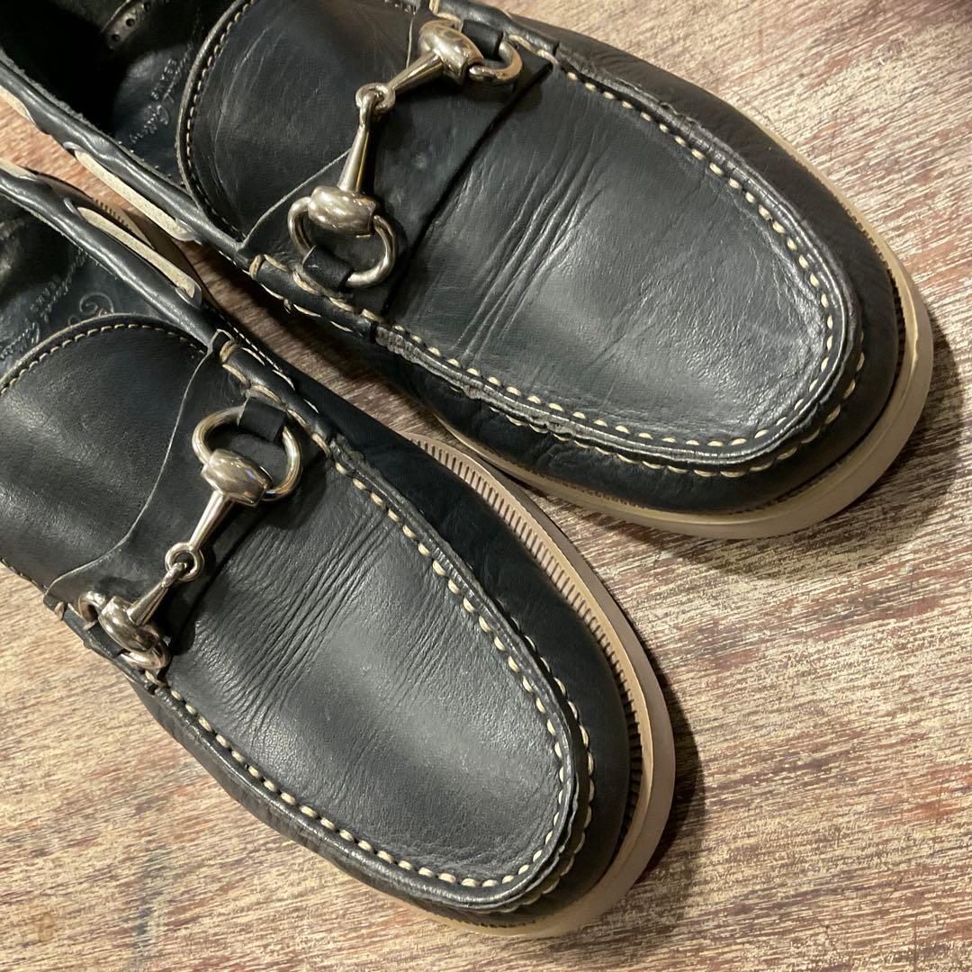 パラブーツ ビームス コラボ ビットモカシン デッキシューズ ネイビー 24.5