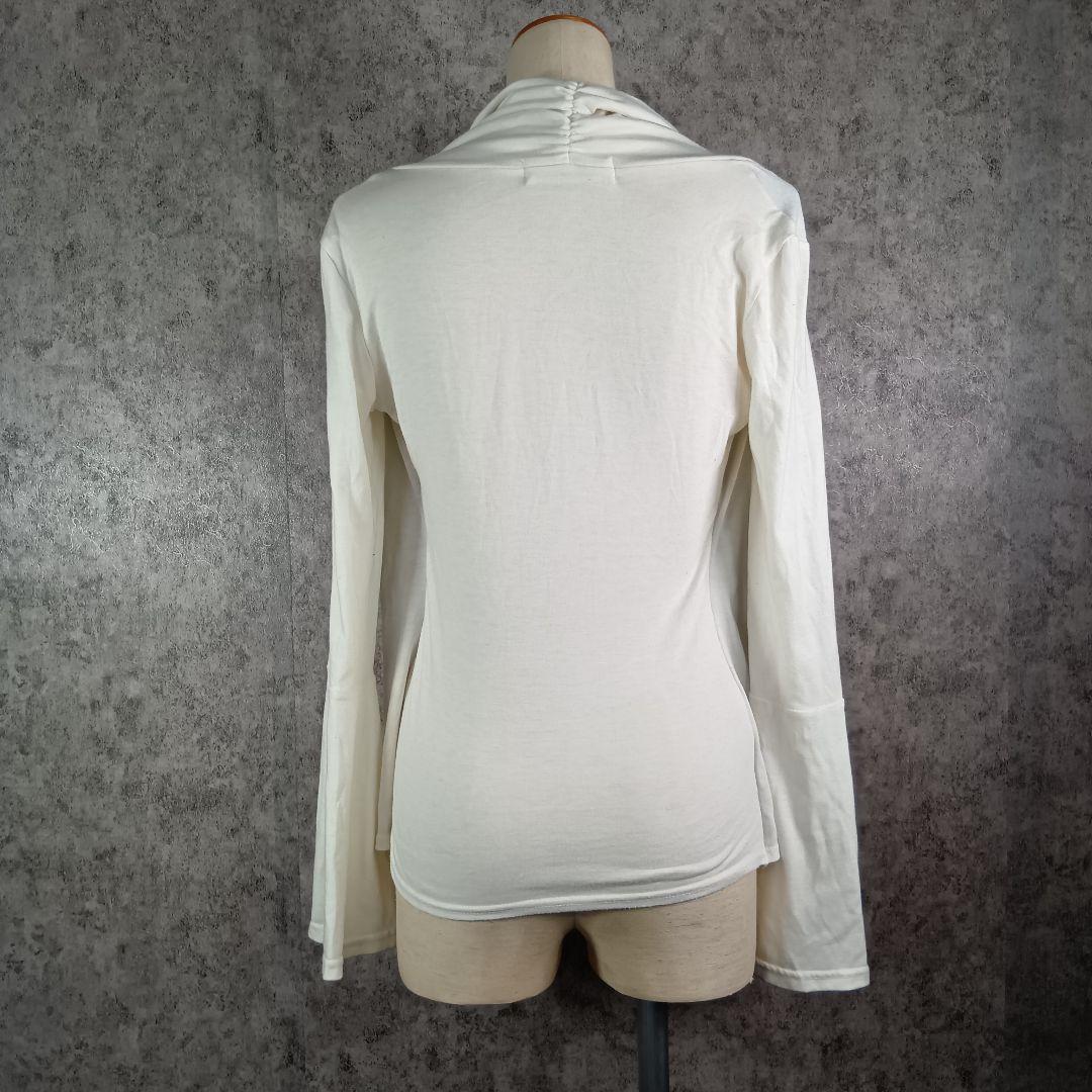 d.i.a. ベルスリーブ プルオーバー ドレープ カーディガン風ホワイトy2k