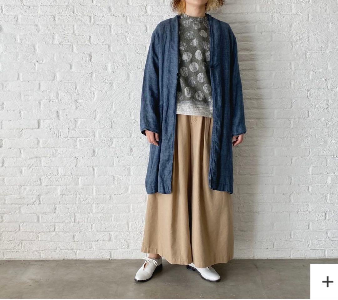 リネンデニムコート
