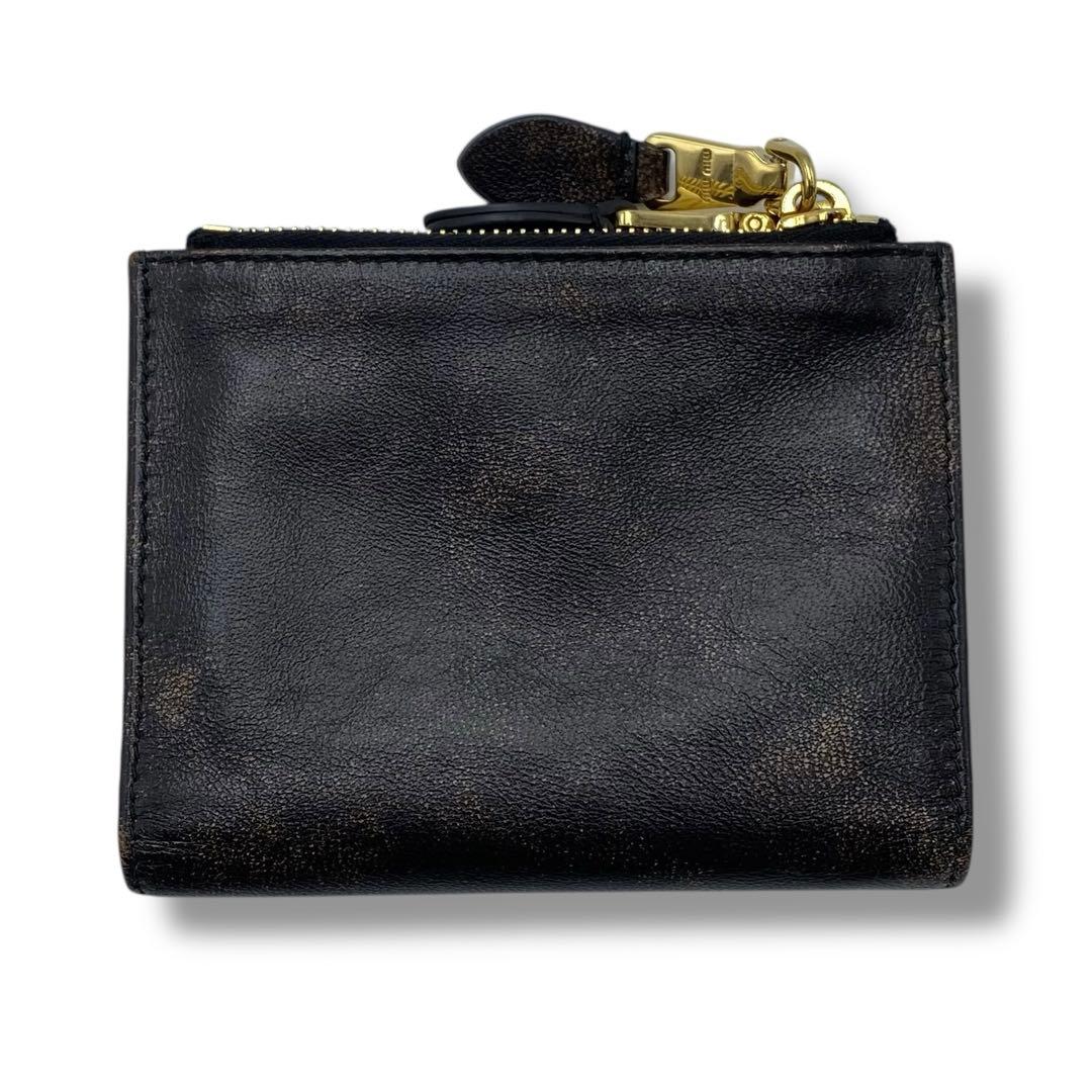美品 MIUMIU ロゴ ナッパレザー 折財布 財布 カードケース 現行 希少