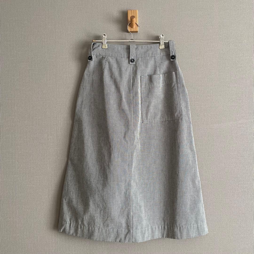 【ほぼ未使用】MHL. CHEF CHECK COTTON LINEN スカート