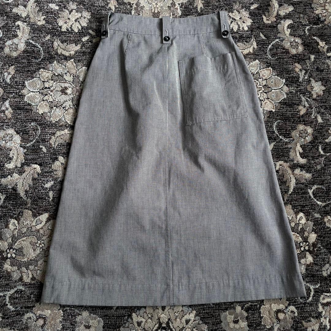 【ほぼ未使用】MHL. CHEF CHECK COTTON LINEN スカート