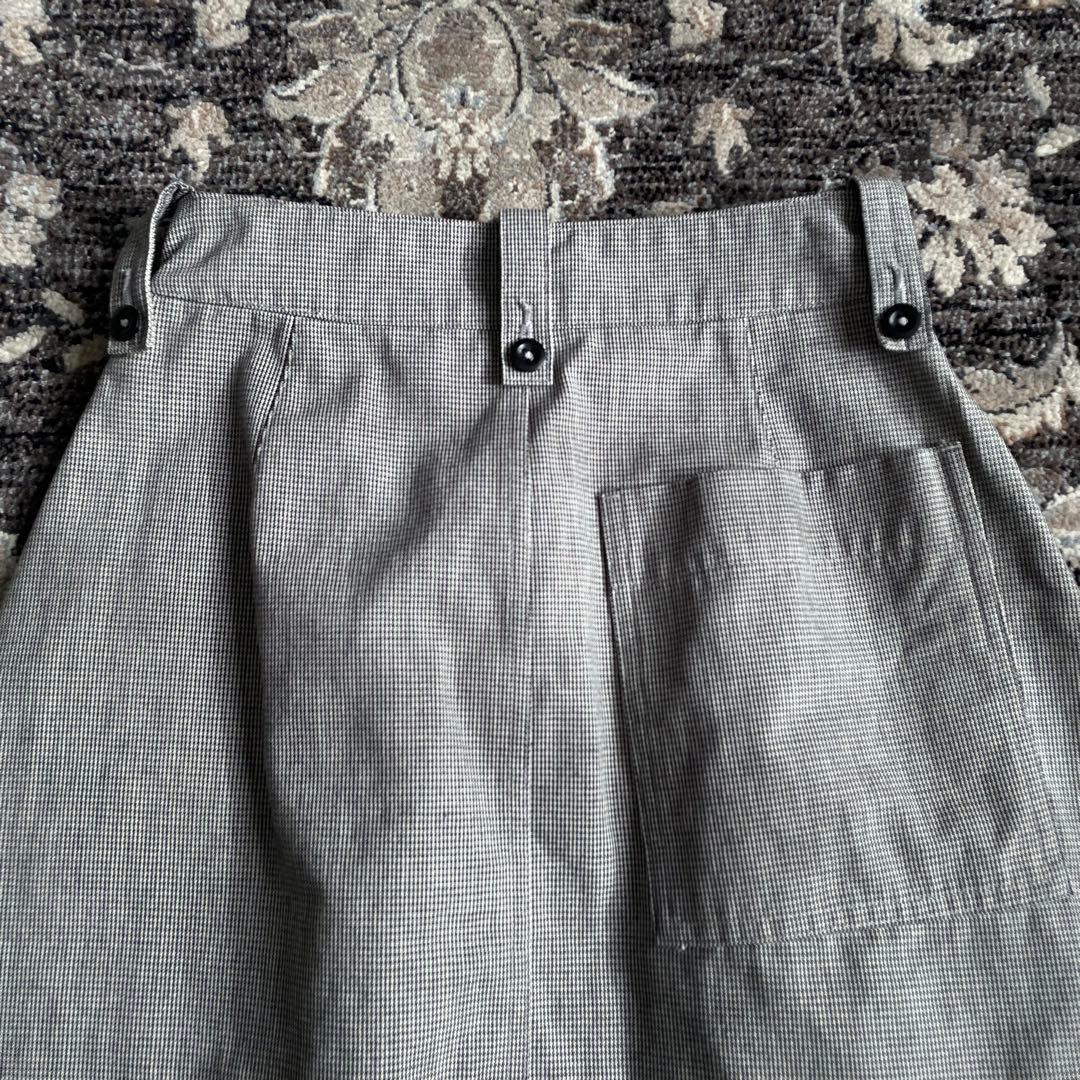 【ほぼ未使用】MHL. CHEF CHECK COTTON LINEN スカート