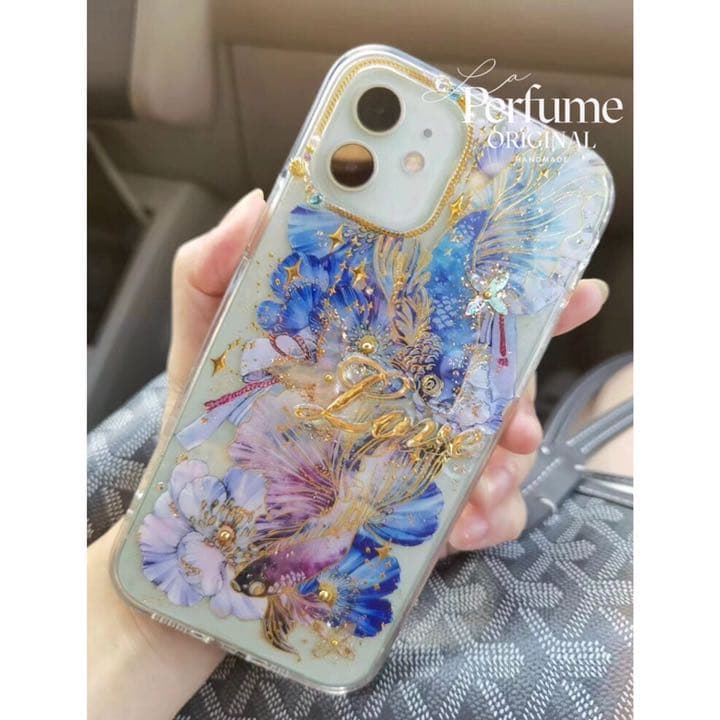 金魚✨名入れ♡キラキラゴージャス✨✨イニシャル オリジナル iPhoneケース