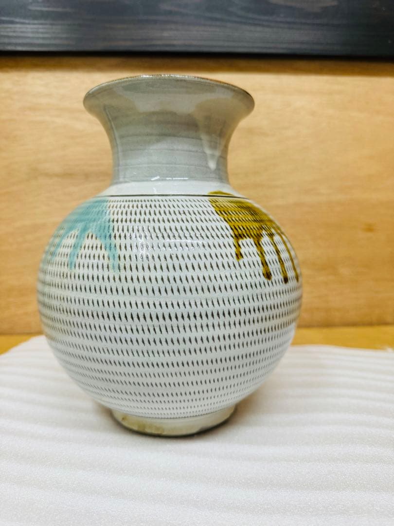 全国配送無料！小石原焼 壺 ツボ 壷 インテリア 花器 丸花瓶 花瓶 生花