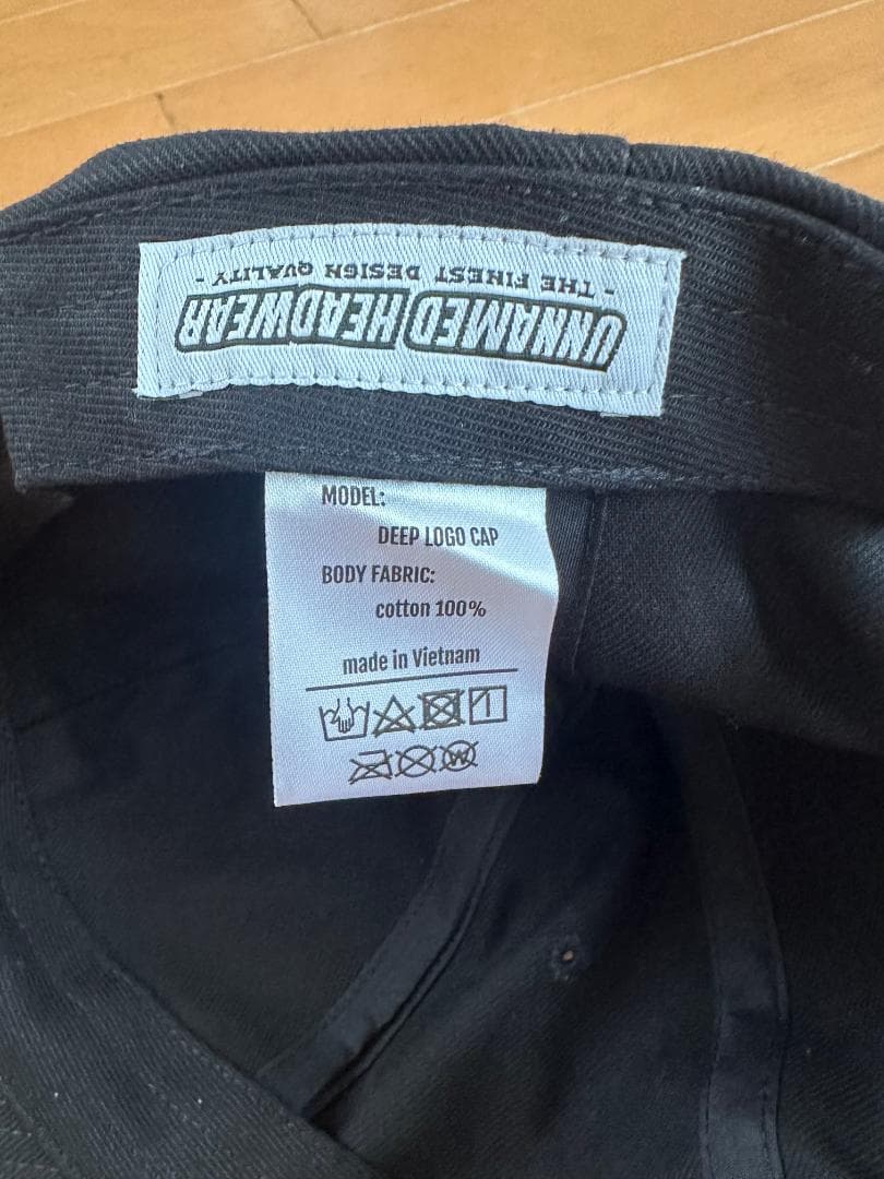 新品 UNNAMED HEADWEAR DEEP LOGO CAP 黒 キャップ
