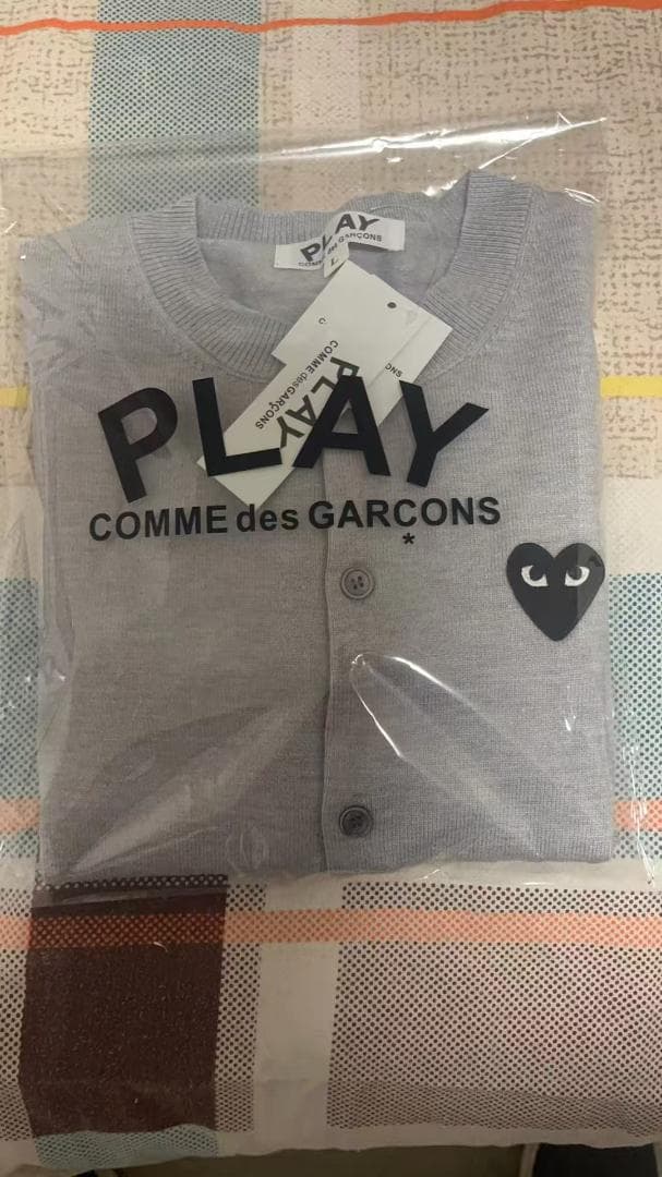PLAY COMME des GARCONS カーディガンM-XL#8 グレー
