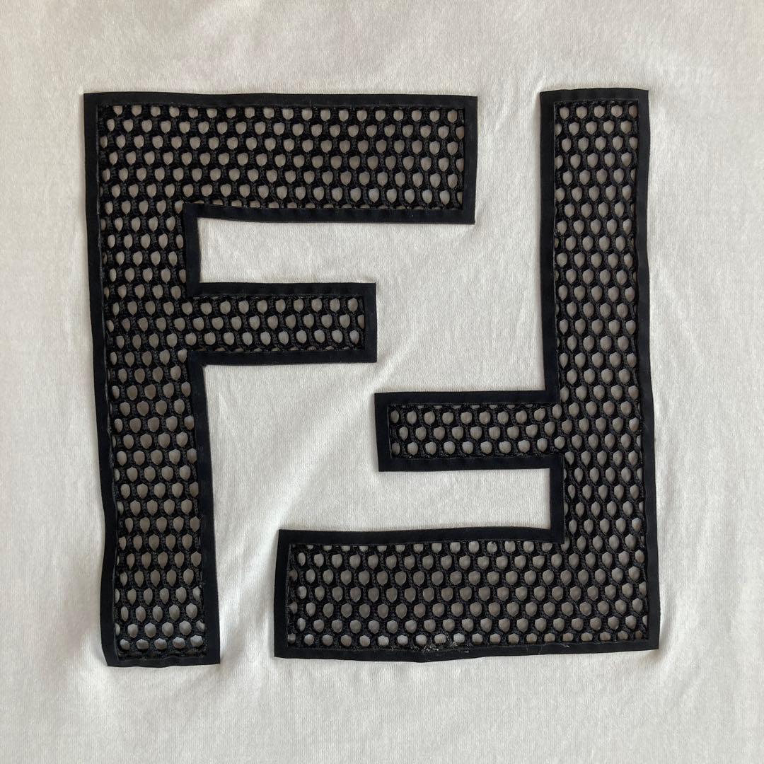 FENDI フェンディ Tシャツ XSビッグFFロゴ ホワイト 白
