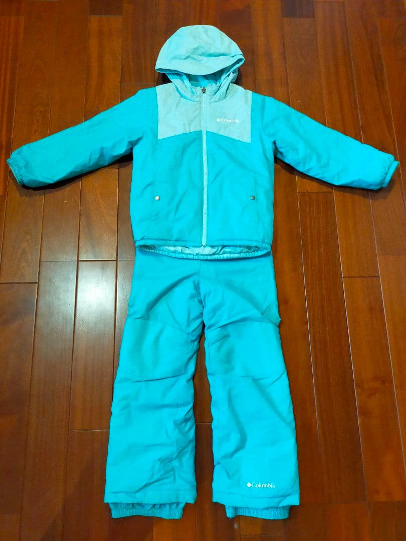 Columbia 子供用スキーウェアセット 水色