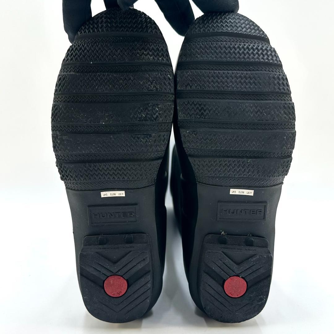 HUNTER ハンター バックル付き 長靴 レインブーツ ロングブーツ 防水 黒