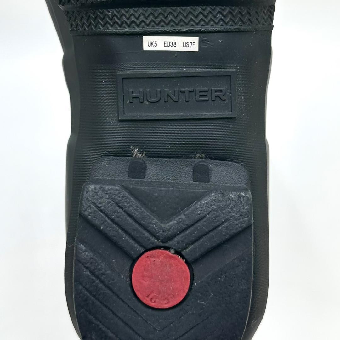 HUNTER ハンター バックル付き 長靴 レインブーツ ロングブーツ 防水 黒