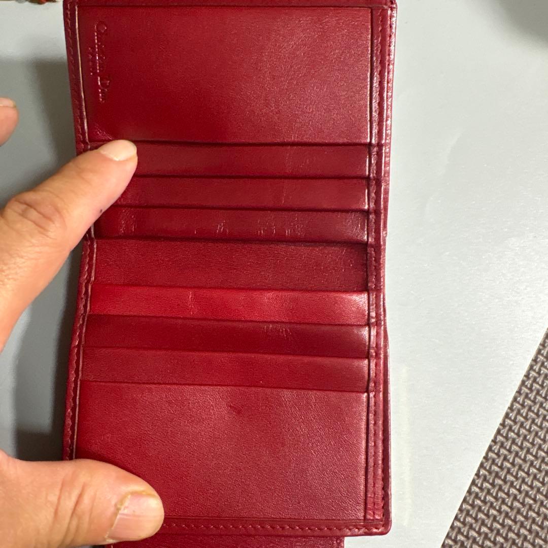 【オールド】 ディオール トロッター 二つ折り財布 レッド