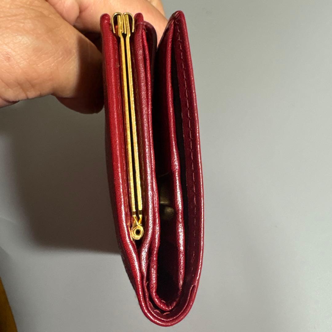 【オールド】 ディオール トロッター 二つ折り財布 レッド