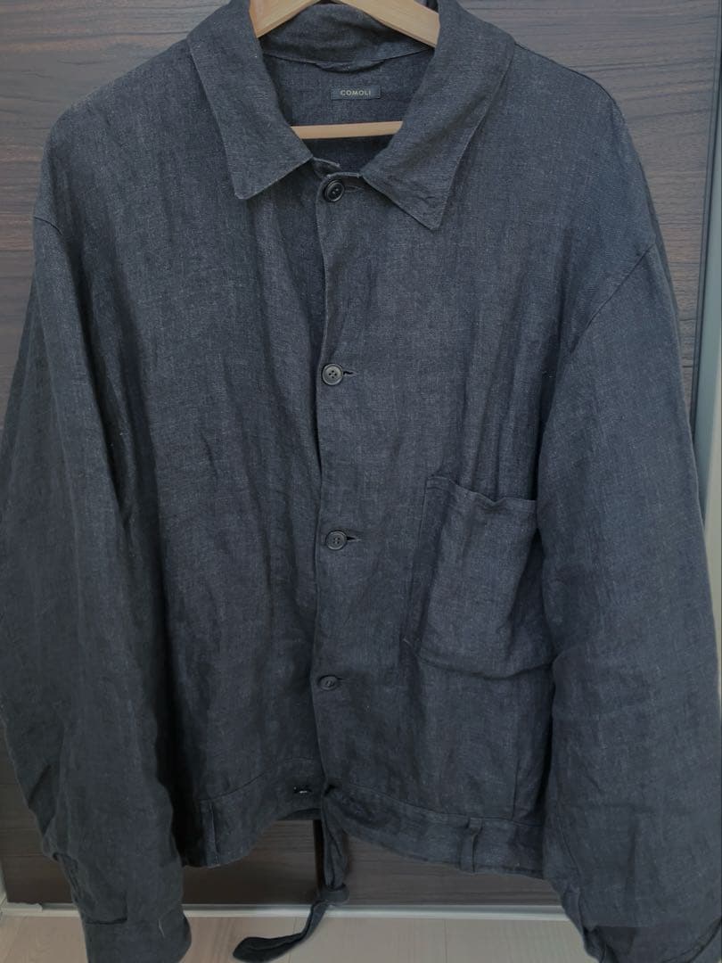 COMOLI コモリ 24ss リネン ベルテッドジャケット 3