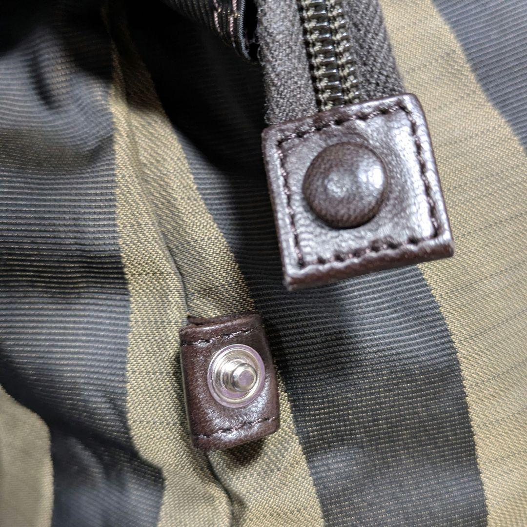 【鑑定済】FENDI ペカン トートバッグ 大容量 ロゴ ボストンバッグ