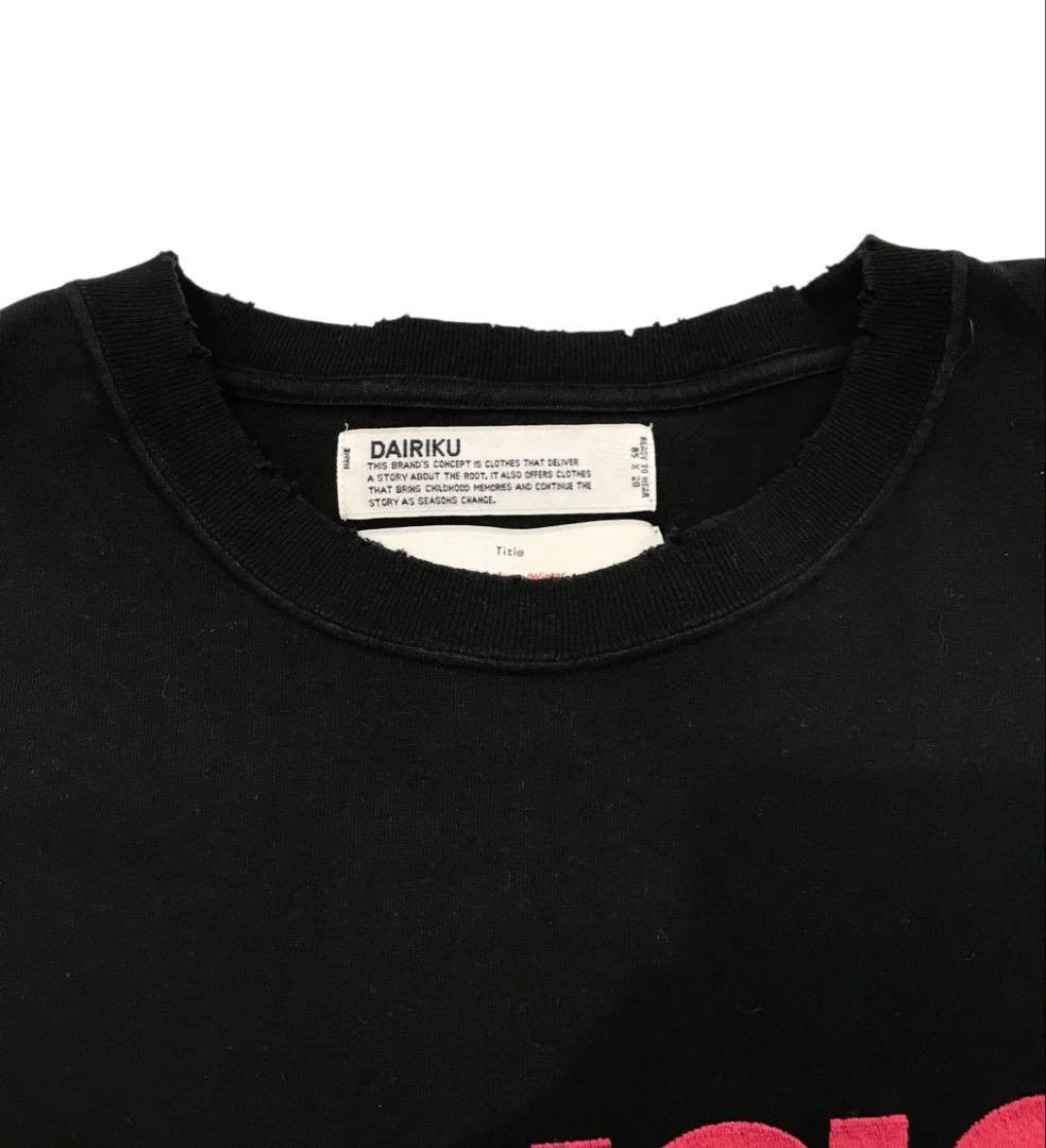 DAIRIKU 23AW「MUSIC Tee」長袖Tシャツ フリーサイズブラック