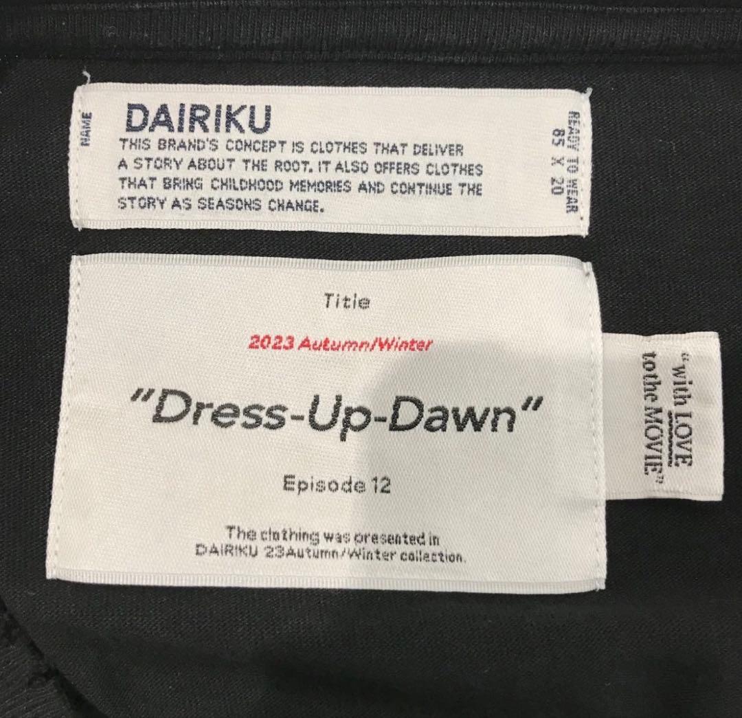 DAIRIKU 23AW「MUSIC Tee」長袖Tシャツ フリーサイズブラック