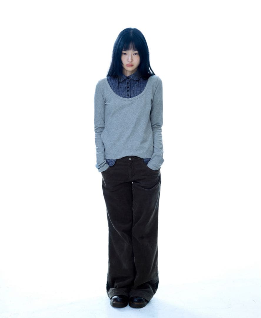 トップス COYSEIO REVERSIBLE COLLAR LONGSLEEVES