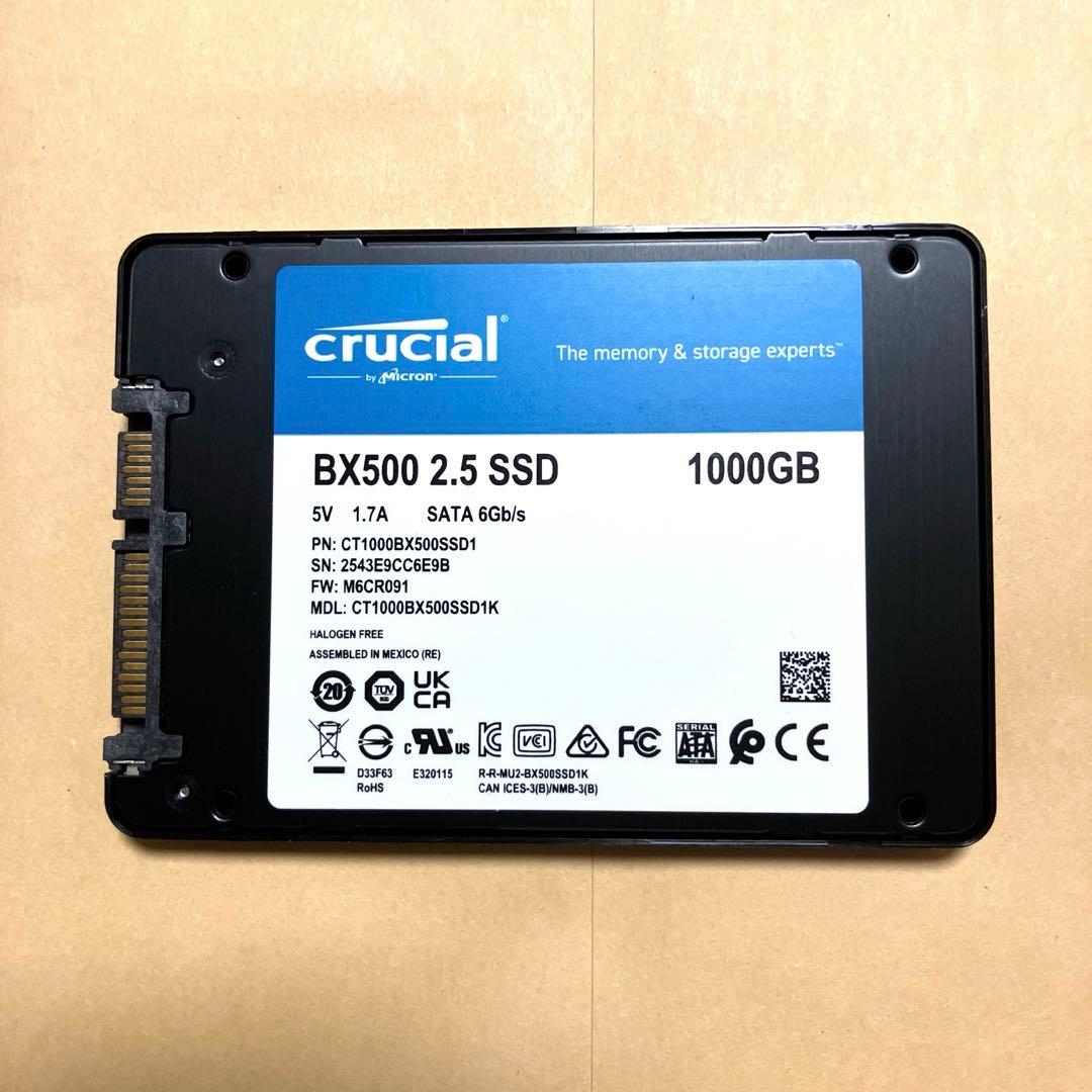 クルーシャル CT1000BX500SSD1 1000.2GB 内蔵型SSD