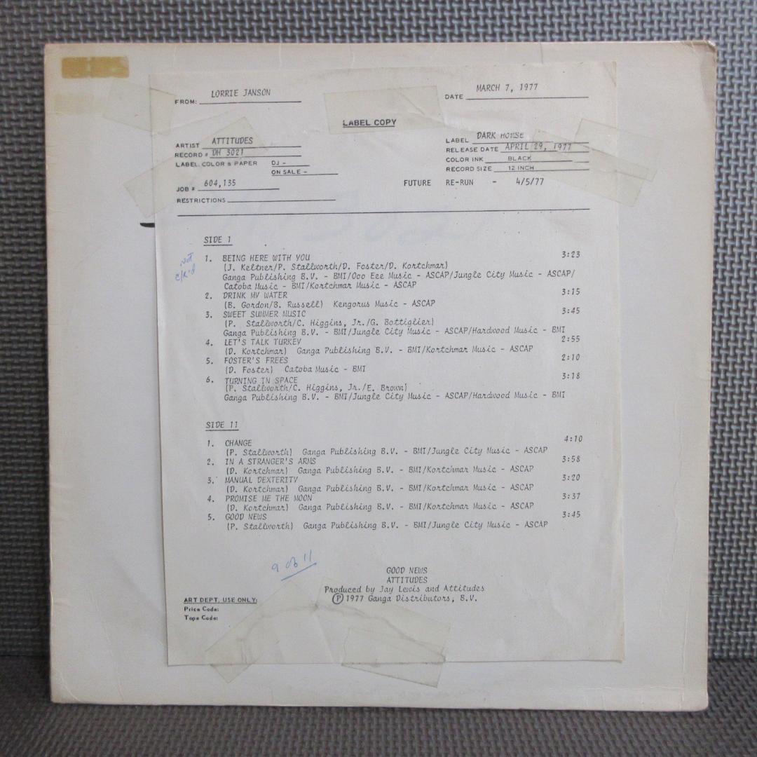 ★ATTITUDES/GOOD NEWS★アティチューズ◇Test Press