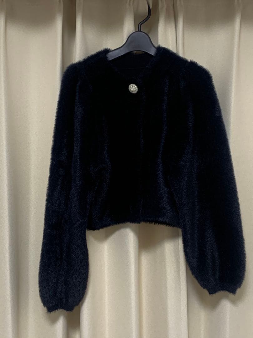 【LOULOU WILLOUGHBY】ファーボレロカーディガン