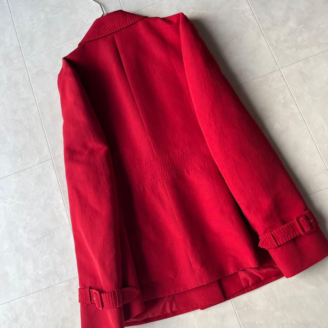 マックスマーラ Max Mara ショートコート 比翼 レッド 赤 42 XL